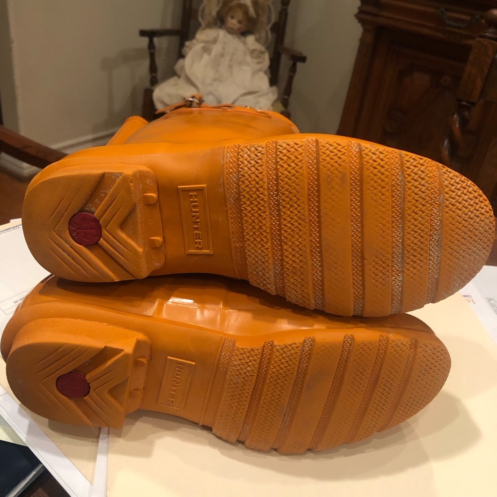 Hunter Orange Rain Tall Boots - Picture 7 of 8